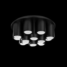 Schonbek Beyond BFM41519-BK - Tamara 19IN LED 3000K/3500K/4000K/5000K Flush Mount in Black with Radiance® Crystal Dust