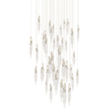 Schonbek Beyond BPD13241S-PN - Kindjal 41 Light 120-277V Multi-Light Pendant (Square Canopy) in Polished Nickel with Clear Optic