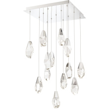 Schonbek Beyond BPD20213SO-PN - Martini 13 Light 120-277V Multi-Light Pendant (Square Canopy) in Polished Nickel with Clear Optic