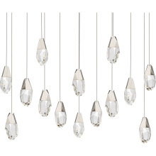 Schonbek Beyond BPD20214LO-PN - Martini 14 Light 120-277V Multi-Light Pendant (Linear Canopy) in Polished Nickel with Clear Optic