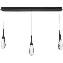 Schonbek Beyond BPD21203L-BK - Hibiscus 3 Light 120-277V Multi-Light Pendant (Linear Canopy) in Black with Clear Optic Crystal