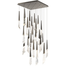 Schonbek Beyond BPD31425S-AN - Solitude 25 Light 120-277V Multi-Light Pendant (Square Canopy) in Antique Nickel with Optic Haze Q