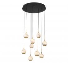 Lib & Co. CA 10204-02 - Baveno, 9 Light Round LED Chandelier, Matte Black