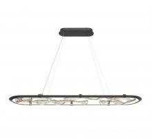 Lib & Co. CA 12174-040 - Nettuno, 60" Oval LED Chandelier, Painted Brushed Grey