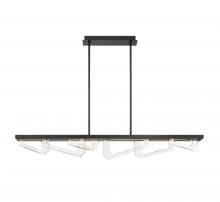 Lib & Co. CA 12179-040 - Arezzo, Medium Linear LED Chandelier, Painted Brushed Grey