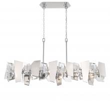 Lib & Co. CA 12214-01 - Castellana, 6 Light Linear Chandelier, Chrome, Clear Crystal