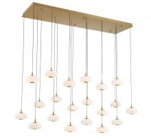 Lib & Co. CA 12242-030 - Adelfia, 20 Light Rectangular Linear Chandelier, Painted Antique Brass