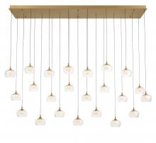 Lib & Co. CA 12245-030 - Manarola, 23 Light Rectangular LED Chandelier, Painted Antique Brass