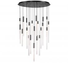 Lib & Co. CA 12273-048 - Gravina, 22 Light LED Chandelier, Brushed Gun Metal, Clear Crystal