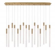 Lib & Co. CA 12276-037 - Gravina, 16 Light Rectangular LED Chandelier, Brushed Brass, Clear Crystal