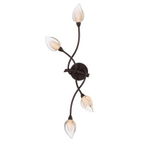 Lib & Co. CA 12312-043 - Modena,4 Light LED Wall Mount Black With Gold Accent