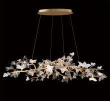 Lib & Co. CA 12336-028 - Fiori 35 Light Oval LED Chandelier Gold Leaf