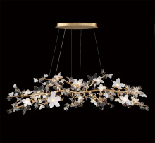 Lib & Co. CA 12337-028 - Fiori 47 Light Oval LED Chandelier Gold Leaf