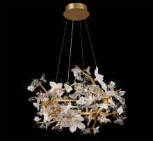 Lib & Co. CA 12338-028 - Fiori 30 Light LED Chandelier Gold Leaf