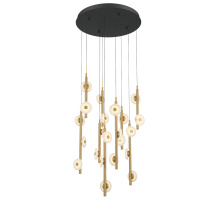 Lib & Co. CA 12361-02 - Etna 22 Light Round LED Chandelier Matte Black