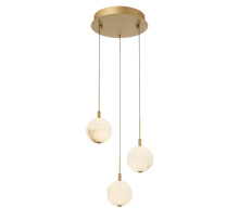 Lib & Co. CA 12370-030 - Corfu 3 Light Round LED Pendant Painted Antique Brass