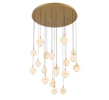 Lib & Co. CA 12373-030 - Corfu 19 Light Round LED Chandelier Painted Antique Brass