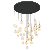 Lib & Co. CA 12374-02 - Corfu 31 Light Round LED Chandelier Matte Black