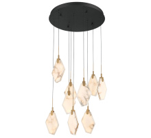 Lib & Co. CA 12383-02 - Kosmos 9 Light Round LED Chandelier Matte Black