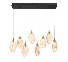Lib & Co. CA 12387-02 - Kosmos 8 Light Rectangular LED Chandelier Matte Black