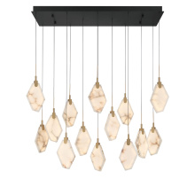 Lib & Co. CA 12388-02 - Kosmos 14 Lightrectangular LED Chandelier Matte Black