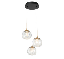 Lib & Co. CA 12439-02 - Camerino 3 Light Round LED Pendant Matte Black
