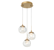 Lib & Co. CA 12439-030 - Camerino 3 Light Round LED Pendant Painted Antique Brass
