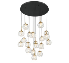 Lib & Co. CA 12442-02 - Camerino 19 Light Round LED Chandelier Matte Black