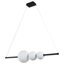 Avista Lighting A8248OPBK - Avista Globe Chandelier Opal Glass -Black