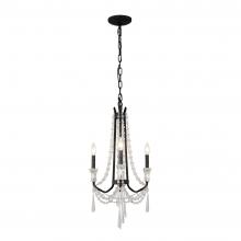 Varaluz 270C03OX - Barcelona 3 Light Crystal Chandelier - Onyx
