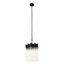 Varaluz 309P03MBFG - Matrix 3 Light Pendant - Matte Black/French Gold