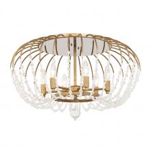 Varaluz 343S06HG - Voliere 6 Light Semi-Flush - Havana Gold