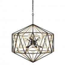 Varaluz 353P10MBFG - Marcia 10 Light Pendant - Matte Black/French Gold