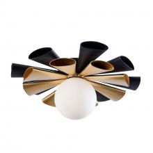 Varaluz 372S01MMBFG - Daphne 1 Light Convertible Flush Mount/Sconce - Matte Black/French Gold