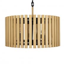 Varaluz 387P06MBH - Suratto 6-Lt Pendant - Matte Black/Honey Blonde