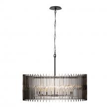 Varaluz 393P10MBFG - Park Row 10-Lt Pendant - Matte Black/French Gold