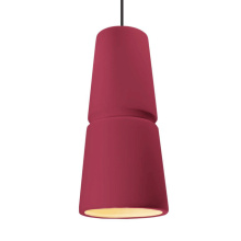 Justice Lighting CER-6435-CRSE-NCKL-BLCD - LARGE CONE 1-LT PENDANT