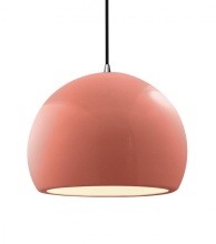 Justice Lighting CER-6535-BSH-NCKL-BKCD - LARGE GLOBE 1-LT PENDANT