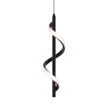 Dals CA BRPD18-CC-BK - 18in vertical swirl pendant, 5CCT - Black