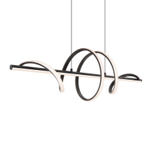 Dals CA BRPD40-CC-BK - 40in horizontal swirl pendant, 5CCT - Black