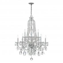 Crystorama 1110-CH-CL-MWP - Traditional Crystal 32'' Hand Cut Crystal Polished Chrome Chandelier
