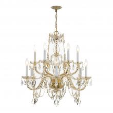 Crystorama 1135-PB-CL-I - Traditional Crystal 31'' Italian Crystal Polished Brass Chandelier