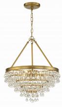 Crystorama 136-VG - Calypso 20'' Crystal Teardrop Vibrant Gold Chandelier