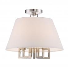 Crystorama 2255-PN_CEILING - Libby Langdon Westwood 16'' Polished Nickel Semi Flush Mount