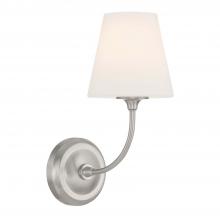 Crystorama 2441-OP-BN - Libby Langdon Sylvan 6'' Brushed Nickel Sconce