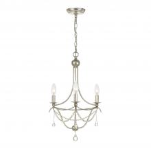 Crystorama 423-SA - Metro 15.5'' Antique Silver Chandelier