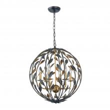 Crystorama 506-EB-GA - Broche 21'' English Bronze + Antique Gold Chandelier