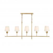 Crystorama 537-GA - Broche 53.5'' Antique Gold Linear Chandelier