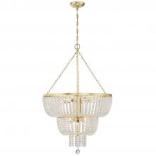 Crystorama 610-GA - Rylee 24.75'' Antique Gold Chandelier