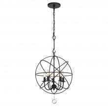Crystorama 9224-EB - Solaris 17'' English Bronze Chandelier